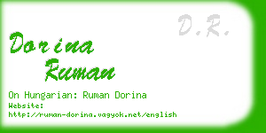 dorina ruman business card